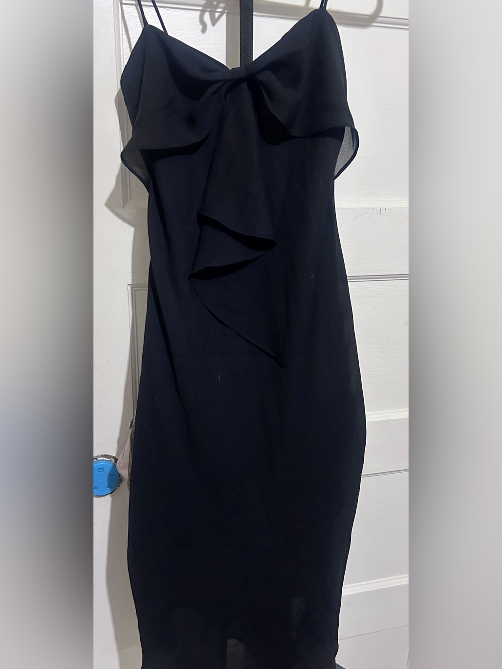 Perfect lil Black Sleeveless Ruffle-Front Dress - Women